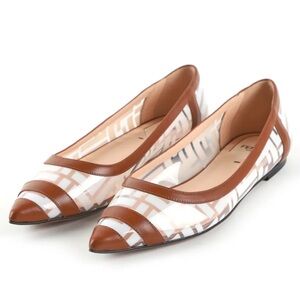 Fendi - ballet flats - plastic - white /brown